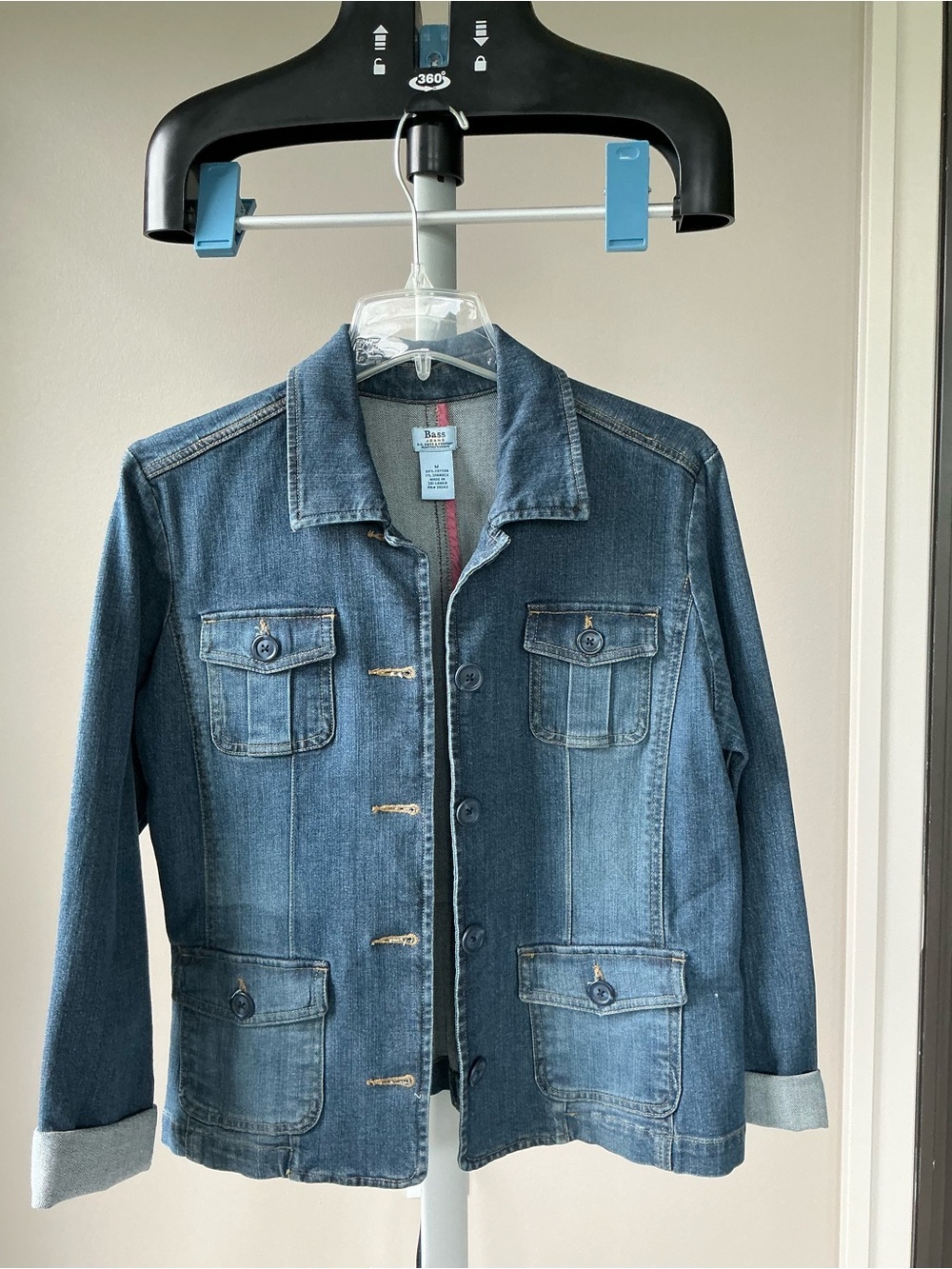 Bass Blue Denim Jacket with Four Front Pockets